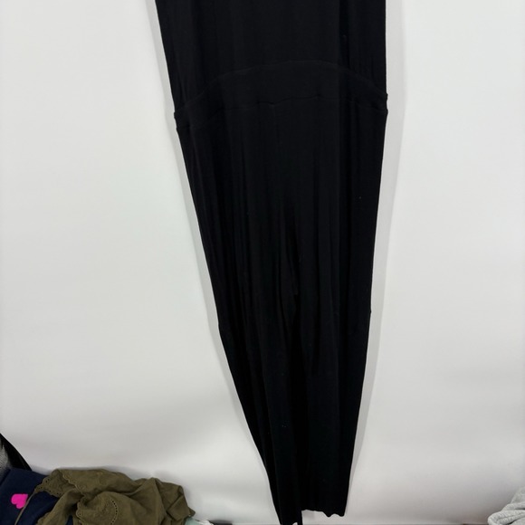 Urban Zen Donna Karan Jumpsuit Large Artsy Lagenlook Luxury Draped Jersey Plunge - Picture 8 of 8